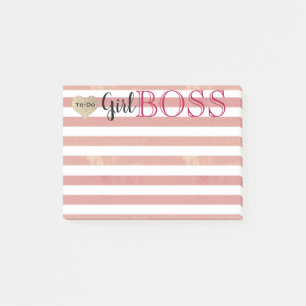 Post-it® Fille Boss Rose Gold Stripes To-Do