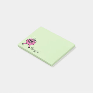 Post-it® Fille Cochon Rose Bonjour