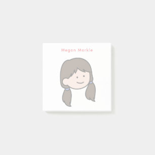 Post-it® Fille dans les Ponytails Pour faire des listes