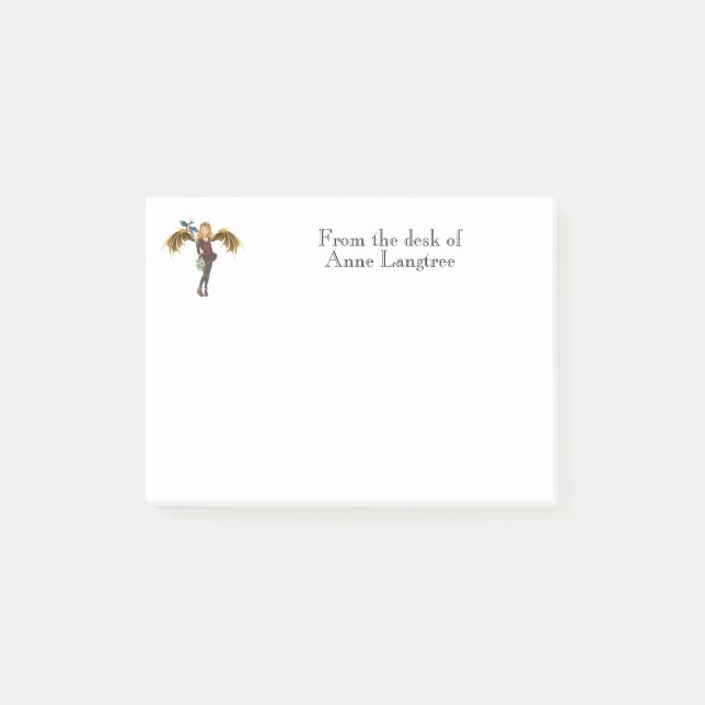 Post-it® Fille dragon steampunk aux cheveux roux  (Devant)