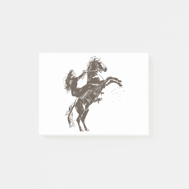 Post-it® Fille équestre - Cheval de selle (Devant)