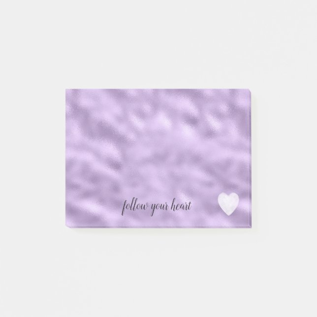 Post-it® Fille Glam Purple Heart Personnalisé Inspiration (Devant)