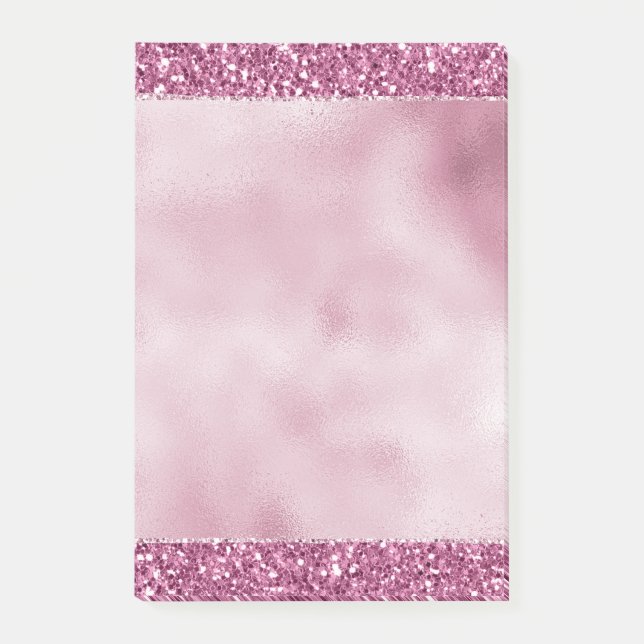 Post-it® Fille Glitzy Parties scintillant rose (Devant)