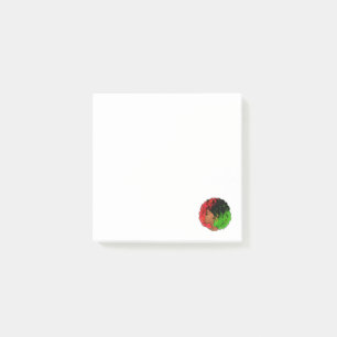 Post-it® Fille noire panafricaine femme rouge vert fierté a