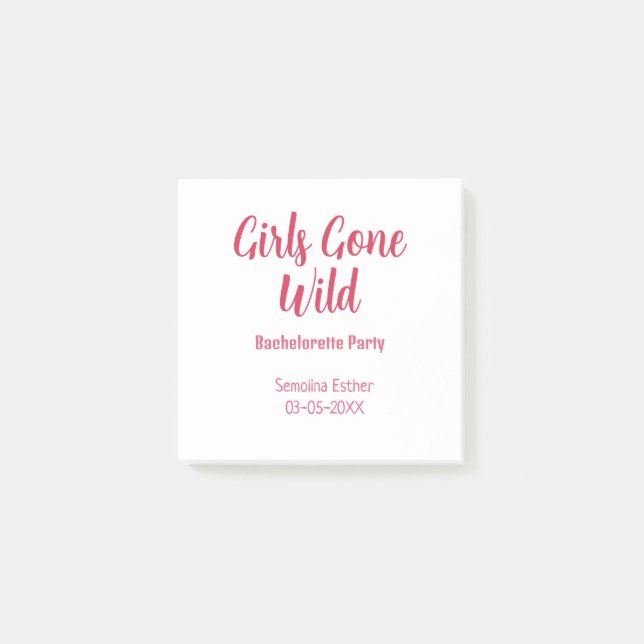 Post-it® filles déchaînées enterrement de vie de jeune fill (Devant)