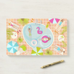 Post-it® Filles en bikini et garçons jouant à un jeu de pis