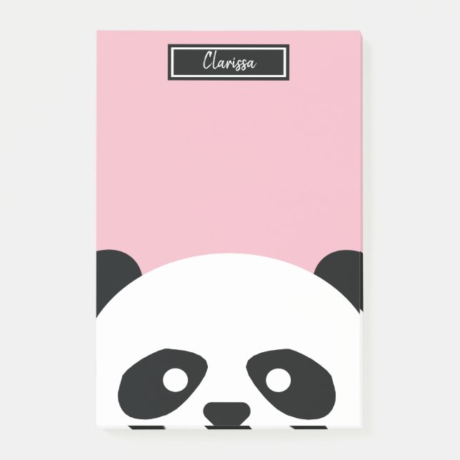 Post-it® Filles Panda Personnalisé Ours Animaux Enfants Kaw (Devant)