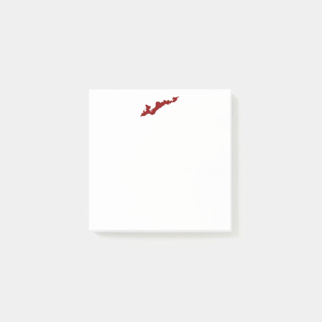 Post-it® Fishers Island Logo Post-Its - Red (Devant)