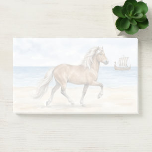 Post-it® Fjara Cheval islandais aquarelle sur la plage