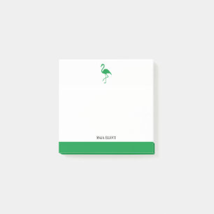 Post-it® Flamant rose blanc et vert brillant et bordure ave