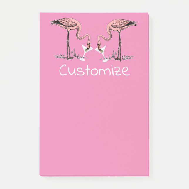 Post-it® Flamant rose Boire Martini Thunder_Cove (Devant)