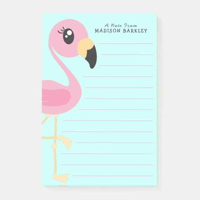 Post-it® Flamant rose Cute Tropical Kids Post-it Notes (Devant)