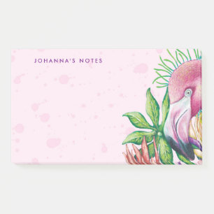 Post-it® Flamant Rose Fleurie Mignon Oiseau