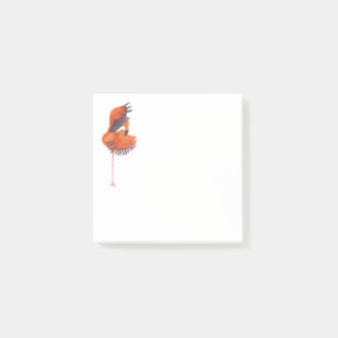 Post-it® Flamant rose orange en Pose de danse