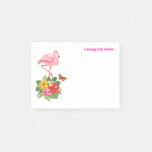Post-it® Flamant rose rose & Hibiscus Tropical Fancy