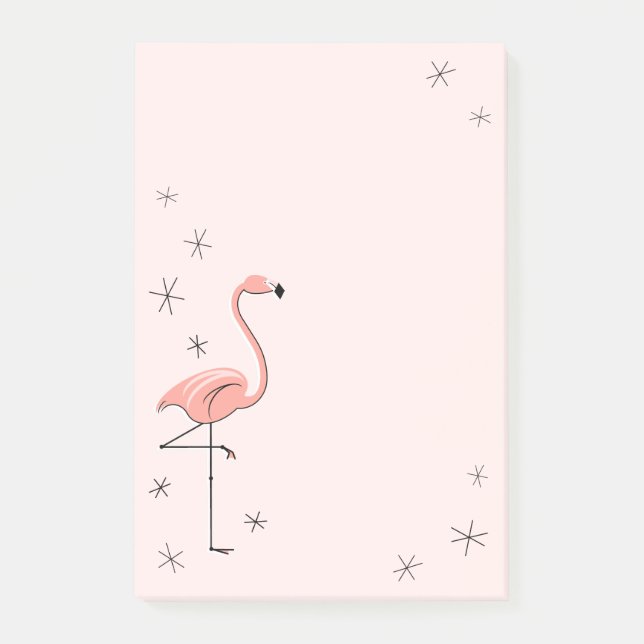 Post-it® Flamant rose Rose vertical (Devant)