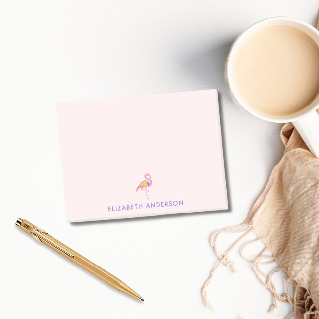 Post-it® Flamant Tropical Néon Personnalisé (Tropical Flamingo Bright Neon Personalized Post-it Notes
)