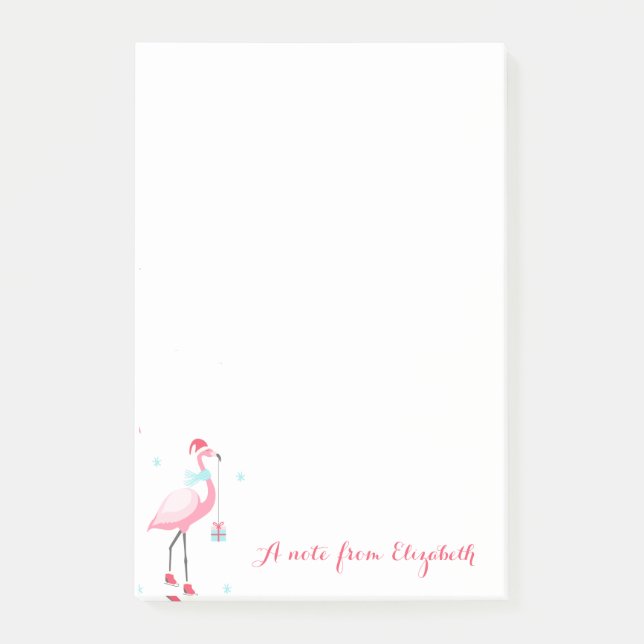Post-it® Flamants Roses Adorables Présentent des Flocons de (Devant)