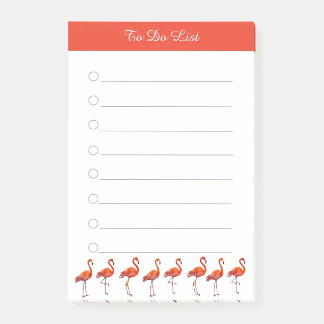 Post-it®  Flamants roses & calligraphie sur les choses blan (Devant)