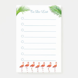Post-it® Flamants roses rouges & Palm vert Feuilles Que fa
