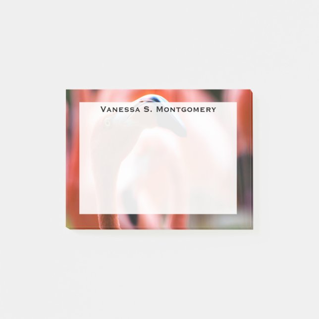 Post-it® Flamingo orange oiseau de rivage Monogramme (Devant)