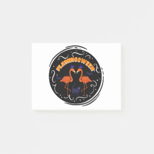 Post-it® Flamingoween Citrouille Vintage Flamant Sorcière