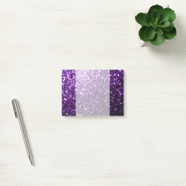 Post-it® Flamme de parties scintillant foncé violet brillan (Bureau)