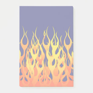 Post-it® Flammes de course élégantes Feu sur Navy Blue