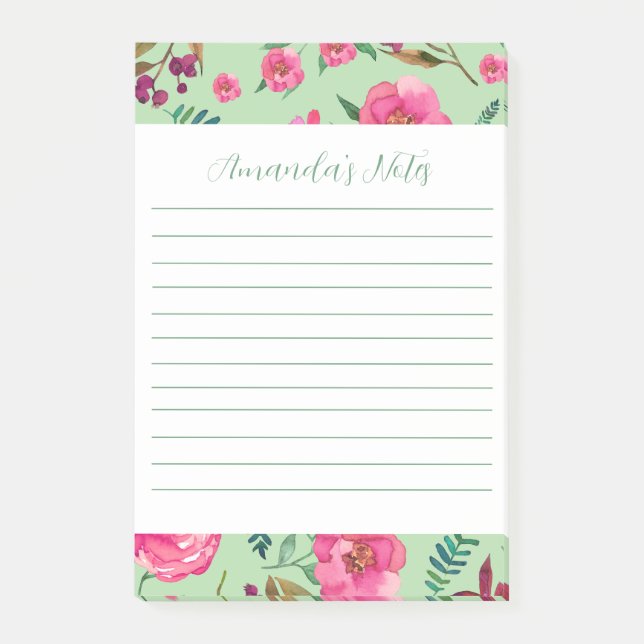 Post-it® Fleur aquarelle  (Devant)