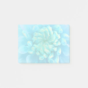 Post-it® Fleur bleu turquoise Dahlia en Aquarelle