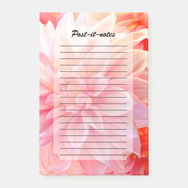 Post-it® Fleur de dahlia brune de Pêche (Devant)