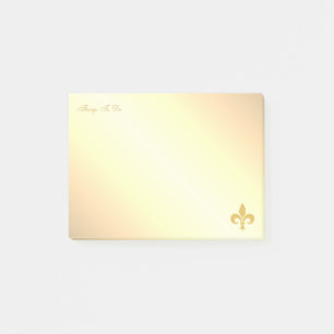 Post-it® Fleur de lis dorée sur dégradé doré