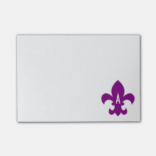 Post-it® Fleur de Lis Monogram violet blanc