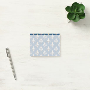 Post-it® Fleur de Lis Motif, française, royale, crème, bleu