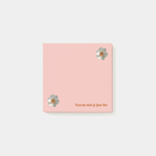 Post-it® Fleur de printemps de jonquille rose