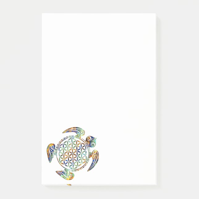 Post-it® Fleur de vie / Blume des Lebens - couleur tortue (Devant)
