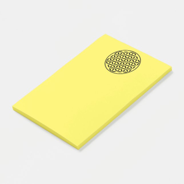 Post-it® FLEUR DE VIE - Symbole de géométrie sacrée complet (Incliné)