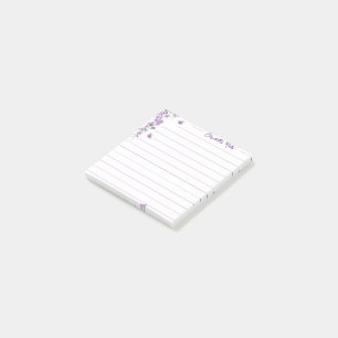 Post-it® Fleur de vigne violette personnalisée
