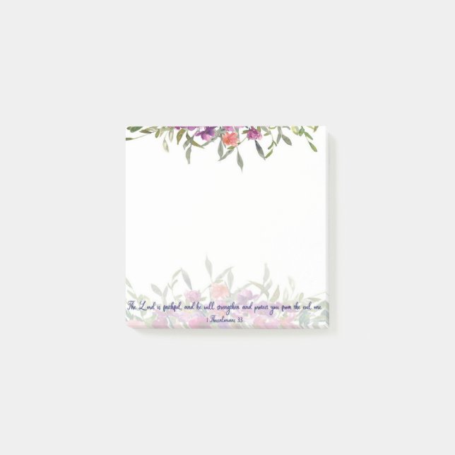Post-it® Fleur florale aquarelle fidèle   (Devant)