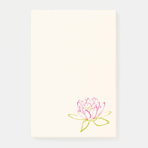 Post-it® Fleur Lotus / Illustration de la couche d'eau