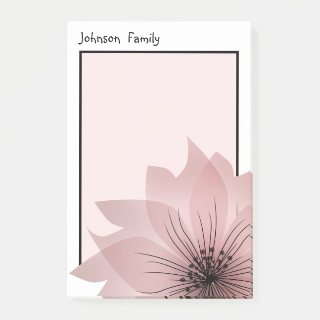 Post-it® Fleur rose (Devant)