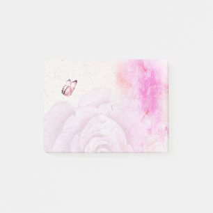 Post-it® fleur rose - couleur de l'eau - roses