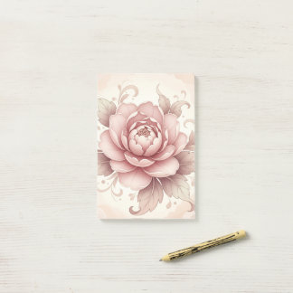Post-it® Fleur Rose Élégante -- Floraison de Printemps