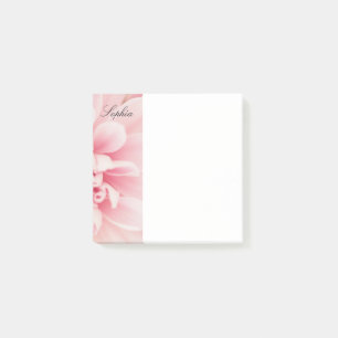 Post-it® Fleur rose et noir Nom du script, Vs 2