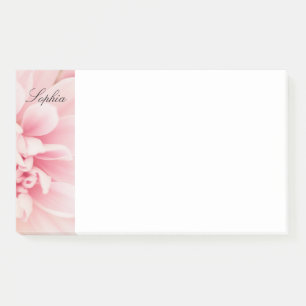 Post-it® Fleur rose et nom en écriture noire, Vs 2