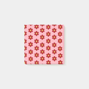 Post-it® Fleur rose et rouge rétro vibrante printemps été