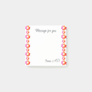 Post-it® Fleur rouge orange