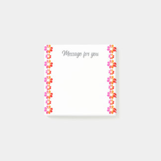 Post-it® Fleur rouge orange
