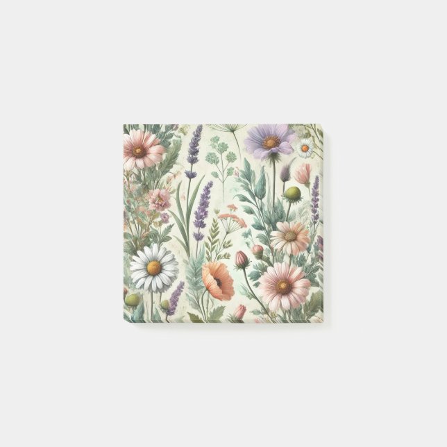Post-it® Fleur sauvage aquarelle parfait pour le printemps  (Devant)