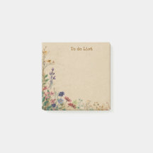 Fleur sauvage bohème rustique à bordure beige